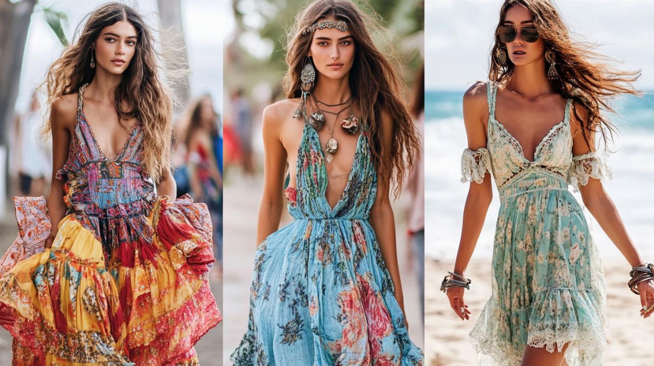 cómo lucir vestidos bohemios chic en eventos de verano